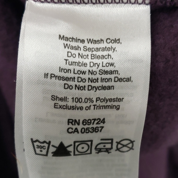 Columbia thick heathered purple fleece pullover M - Picture 7 of 7
